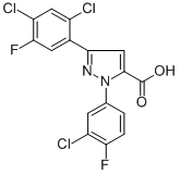 1-(3-CHLORO-4-FLUOROPHENYL)-3-(2,4-DICHLORO-5-FLUOROPHENYL)-1H-PYRAZOLE-5-CARBOXYLIC ACID CAS#: 618382-98-2