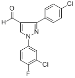 1-(3-CHLORO-4-FLUOROPHENYL)-3-(4-CHLOROPHENYL)-1H-PYRAZOLE-4-CARBALDEHYDE CAS#: 618098-82-1