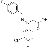 1-(3-CHLORO-4-FLUOROPHENYL)-3-(4-FLUOROPHENYL)-1H-PYRAZOLE-5-CARBOXYLIC ACID CAS#: 618102-76-4