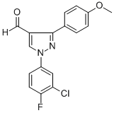 1-(3-CHLORO-4-FLUOROPHENYL)-3-(4-METHOXYPHENYL)-1H-PYRAZOLE-4-CARBALDEHYDE CAS#: 618098-85-4