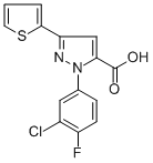 1-(3-CHLORO-4-FLUOROPHENYL)-3-(THIOPHEN-2-YL)-1H-PYRAZOLE-5-CARBOXYLIC ACID CAS#: 618382-87-9