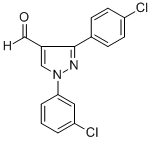 1-(3-CHLOROPHENYL)-3-(4-CHLOROPHENYL)-1H-PYRAZOLE-4-CARBALDEHYDE CAS#: 618098-64-9