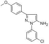 1-(3-CHLOROPHENYL)-3-(4-METHOXYPHENYL)-1H-PYRAZOL-5-AMINE CAS#: 618098-31-0