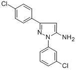 1-(3-Chlorophenyl)-3-(4-chlorophenyl)-1H-pyrazol-5-ylamine CAS#: 618098-28-5