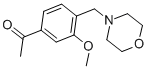 1-[3-METHOXY-4-(MORPHOLINOMETHYL)PHENYL]ETHAN-1-ONE CAS#: 655224-54-7