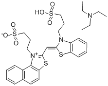 1-(3-SULFOPROPYL)-2-[[3-(3-SULFOPROPYL)-2(3H)-BENZOTHIAZOLYLIDENE]METHYL] NAPHTHO[1,2-D]THIAZOLIUM HYDROXIDE, INNER SALT, TRIETHYLAMMONIUM SALT CAS#: 60760-42-1