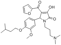 1-[3-(dimethylamino)propyl]-4-(2-furoyl)-3-hydroxy-5-[4-(isopentyloxy)-3-methoxyphenyl]-1,5-dihydro-2H-pyrrol-2-one CAS#: 609796-99-8