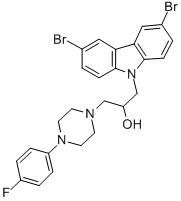 1-(3,6-DIBROMO-CARBAZOL-9-YL)-3-[4-(4-FLUORO-PHENYL)-PIPERAZIN-1-YL]-PROPAN-2-OL CAS#: 607393-54-4