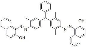 1-[[4-[[4-[(2-hydroxy-1-naphthyl)azo]-2,5-dimethylphenyl]phenylmethyl]-2-methylphenyl]azo]-2-naphthol CAS#: 66085-70-9