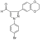 1-(4-BROMOPHENYL)-3-(2,3-DIHYDROBENZO[B][1,4]DIOXIN-6-YL)-1H-PYRAZOLE-4-CARBALDEHYDE CAS#: 618099-06-2