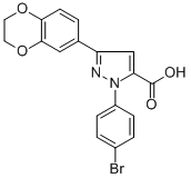 1-(4-BROMOPHENYL)-3-(2,3-DIHYDROBENZO[B][1,4]DIOXIN-7-YL)-1H-PYRAZOLE-5-CARBOXYLIC ACID CAS#: 618383-03-2