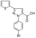 1-(4-BROMOPHENYL)-3-(THIOPHEN-2-YL)-1H-PYRAZOLE-5-CARBOXYLIC ACID CAS#: 618383-17-8