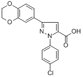 1-(4-CHLOROPHENYL)-3-(2,3-DIHYDROBENZO[B][1,4]DIOXIN-7-YL)-1H-PYRAZOLE-5-CARBOXYLIC ACID CAS#: 618383-02-1