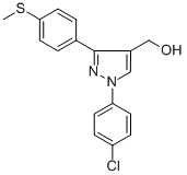 (1-(4-CHLOROPHENYL)-3-(4-(METHYLTHIO)PHENYL)-1H-PYRAZOL-4-YL)METHANOL CAS#: 618383-36-1