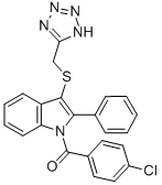 1-(4-Chlorobenzoyl)-2-phenyl-3-[(1H-tetrazol-5-yl)methylthio]-1H-indole CAS#: 66354-91-4
