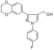 (1-(4-FLUOROPHENYL)-3-(2,3-DIHYDROBENZO[B][1,4]DIOXIN-7-YL)-1H-PYRAZOL-4-YL)METHANOL CAS#: 618444-48-7