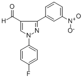 1-(4-FLUOROPHENYL)-3-(3-NITROPHENYL)-1H-PYRAZOLE-4-CARBALDEHYDE CAS#: 618101-61-4
