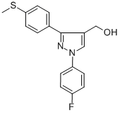 (1-(4-FLUOROPHENYL)-3-(4-(METHYLTHIO)PHENYL)-1H-PYRAZOL-4-YL)METHANOL CAS#: 618444-46-5