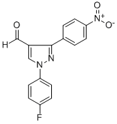 1-(4-FLUOROPHENYL)-3-(4-NITROPHENYL)-1H-PYRAZOLE-4-CARBALDEHYDE CAS#: 618101-62-5