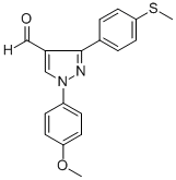 1-(4-METHOXYPHENYL)-3-(4-(METHYLTHIO)PHENYL)-1H-PYRAZOLE-4-CARBALDEHYDE CAS#: 618101-66-9