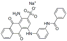 1-Amino-4-[[3-(benzoylamino)phenyl]amino]-9,10-dihydro-9,10-dioxo-2-anthracenesulfonic acid sodium salt CAS#: 70571-78-7