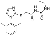 1-Ethyl-3-[[[1-(2,6-xylyl)-1H-imidazol-2-yl]thio]acetyl]urea CAS#: 60176-46-7