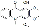 1-Hydroxy-2,3,4-trimethoxy-10-methyl-9(10H)-acridinone CAS#: 7008-68-6