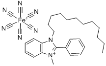 1-Methyl-2-phenyl-3-dodecylbenzimidazolinium ferrocyanide CAS#: 7276-58-6