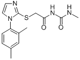 1-Methyl-3-[[[1-(2,4-xylyl)-1H-imidazol-2-yl]thio]acetyl]urea CAS#: 60176-55-8