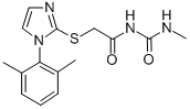 1-Methyl-3-[[[1-(2,6-xylyl)-1H-imidazol-2-yl]thio]acetyl]urea CAS#: 60176-54-7