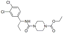 1-Piperazinecarboxylicacid,4-[[[1-(3,4-dichlorophenyl)propyl]amino]carbonyl]-,ethylester(9CI) CAS#: 604754-32-7