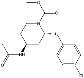 1-Piperidinecarboxylic acid, 4-(acetylaMino)-2-[(4-chlorophenyl)Methyl]-, Methyl ester, trans- (9CI) CAS#: 177707-17-4