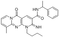 1-butyl-2-imino-10-methyl-5-oxo-N-(1-phenylethyl)-1,5-dihydro-2H-dipyrido[1,2-a:2,3-d]pyrimidine-3-carboxamide CAS#: 617697-67-3