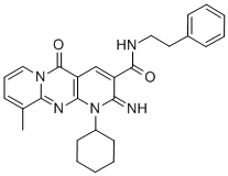 1-cyclohexyl-2-imino-10-methyl-5-oxo-N-(2-phenylethyl)-1,5-dihydro-2H-dipyrido[1,2-a:2,3-d]pyrimidine-3-carboxamide CAS#: 617694-56-1