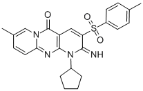 1-cyclopentyl-2-imino-8-methyl-3-[(4-methylphenyl)sulfonyl]-1,2-dihydro-5H-dipyrido[1,2-a:2,3-d]pyrimidin-5-one CAS#: 606955-12-8