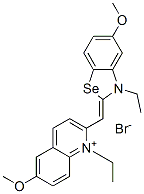 1-ethyl-2-[(3-ethyl-5-methoxy-2(3H)-benzoselenazolylidene)methyl]-6-methoxyquinolinium bromide CAS#: 67800-88-8