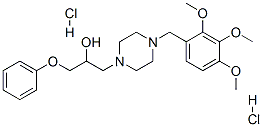 1-phenoxy-3-[4-[(2,3,4-trimethoxyphenyl)methyl]piperazin-1-yl]propan-2 -ol dihydrochloride CAS#: 64966-24-1