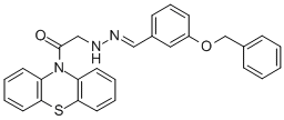 10-((((3-(Phenylmethoxy)phenyl)methylene)hydrazino)acetyl)-10H-phenoth iazine CAS#: 66786-24-1