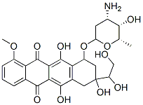 10-[(4S,5S,6S)-4-amino-5-hydroxy-6-methyl-oxan-2-yl]oxy-8-(1,2-dihydro xyethyl)-6,8,11-trihydroxy-1-methoxy-9,10-dihydro-7H-tetracene-5,12-di one CAS#: 63950-05-0