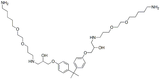 1,1'-[(1-Methylethylidene)bis(4,1-phenyleneoxy)]bis[3-[[3-[2-[(5-aminopentyl)oxy]ethoxy]propyl]amino]-2-propanol] CAS#: 68815-70-3