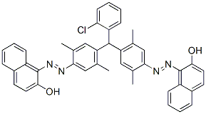 1,1'-[[(2-chlorophenyl)methylene]bis[(2,5-dimethyl-4,1-phenylene)azo]]bis(2-naphthol) CAS#: 6706-75-8