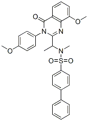 [1,1-Biphenyl]-4-sulfonamide,  N-[1-[3,4-dihydro-8-methoxy-3-(4-methoxyphenyl)-4-oxo-2-quinazolinyl]ethyl]-N-methyl- CAS#: 602315-90-2