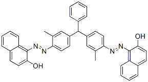 1,1'-[(phenylmethylene)bis[(2-methyl-4,1-phenylene)azo]]bis(2-naphthol) CAS#: 66085-68-5