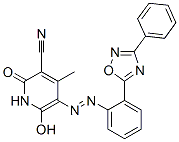 1,2-dihydro-6-hydroxy-4-methyl-2-oxo-5-[[2-(3-phenyl-1,2,4-oxadiazol-5-yl)phenyl]azo]nicotinonitrile CAS#: 60024-34-2