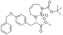 1,2,7-THIADIAZEPINE-2(3H)-ACETIC ACID, 7-[(1,1-DIMETHYLETHOXY)CARBONYL]-6,7-DIHYDRO-ALPHA-[[4-(PHENYLMETHOXY)PHENYL]METHYL]-, METHYL ESTER, 1,1-DIOXIDE, (ALPHAS) CAS#: 515130-48-0