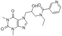 1,3-Dimethyl-7-[3-(N-ethylnicotinoylamino)-2-hydroxypropyl]-1H-purine-2,6(3H,7H)-dione CAS#: 69517-63-1