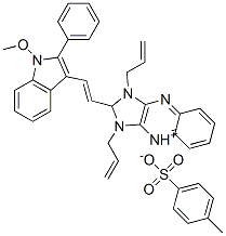 1,3-diallyl-2-[2-(1-methoxy-2-phenyl-1H-indol-3-yl)vinyl]-1H-imidazo[4,5-b]quinoxalinium toluene-p-sulphonate CAS#: 65121-84-8