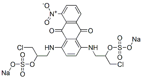 1,4-Bis[[3-chloro-2-(sodiosulfooxy)propyl]amino]-5-nitro-9,10-anthracenedione CAS#: 6424-93-7
