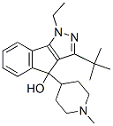 1,4-Dihydro-3-tert-butyl-1-ethyl-4-(1-methyl-4-piperidyl)indeno[1,2-c]pyrazol-4-ol CAS#: 68946-08-7