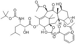 Hexanoic acid, 3-[[(1,1-dimethylethoxy)carbonyl]amino]-2-hydroxy-5-methyl-, (3aS,4R,7R,8aS,9S,10aR,12aS,12bR,13S,13aS)-7,12a-bis(acetyloxy)-13-(benzoyloxy)-3a,4,7,8,8a,9,10,10a,12,12a,12b,13-dodecahydro-9-hydroxy-5,8a,14,14-tetramethyl-2,8-dioxo-6,13a-methano-13aH-oxeto[2'',3'':5',6']benzo[1',2':4,5]cyclodeca[1,2-d]-1,3-dioxol-4-yl ester, (2R,3S)- CAS#: 186348-23-2